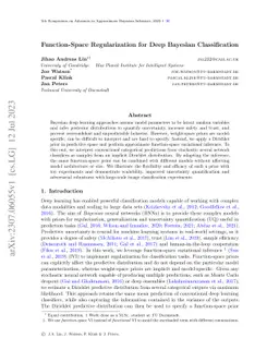 Function-Space Regularization for Deep Bayesian Classification