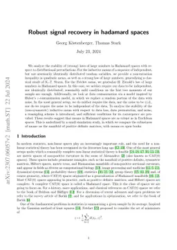 Robust Signal Recovery in Hadamard Spaces