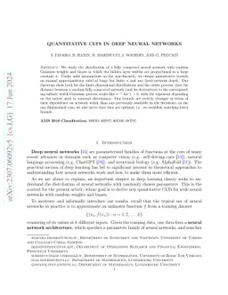 Quantitative CLTs in Deep Neural Networks