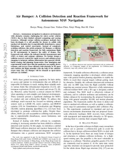 Air Bumper: A Collision Detection and Reaction Framework for Autonomous
  MAV Navigation