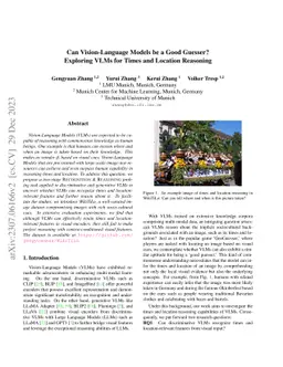 Can Vision-Language Models be a Good Guesser? Exploring VLMs for Times
  and Location Reasoning