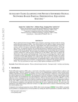 Auxiliary-Tasks Learning for Physics-Informed Neural Network-Based
  Partial Differential Equations Solving