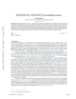 B-CLEAN-SC: CLEAN-SC for broadband sources