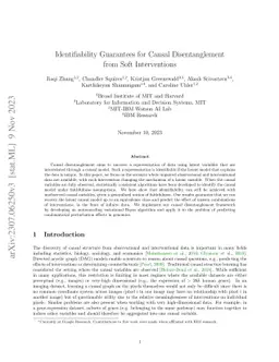 Identifiability Guarantees for Causal Disentanglement from Soft
  Interventions