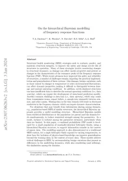 On the hierarchical Bayesian modelling of frequency response functions