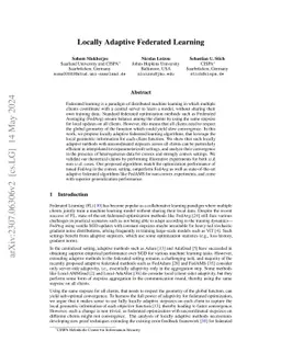 Locally Adaptive Federated Learning