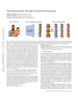 Facial Reenactment Through a Personalized Generator