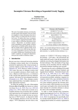 Incomplete Utterance Rewriting as Sequential Greedy Tagging