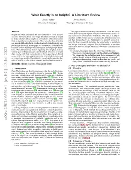 What Exactly is an Insight? A Literature Review