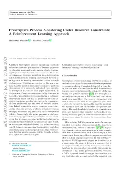 Prescriptive Process Monitoring Under Resource Constraints: A
  Reinforcement Learning Approach