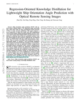 Regression-Oriented Knowledge Distillation for Lightweight Ship
  Orientation Angle Prediction with Optical Remote Sensing Images