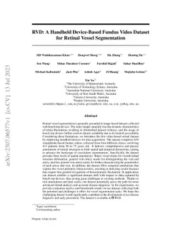 RVD: A Handheld Device-Based Fundus Video Dataset for Retinal Vessel
  Segmentation