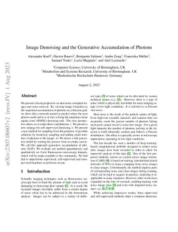 Image Denoising and the Generative Accumulation of Photons