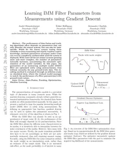 Learning IMM Filter Parameters from Measurements using Gradient Descent