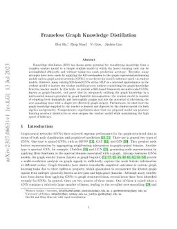 Frameless Graph Knowledge Distillation
