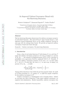 An Improved Uniform Convergence Bound with Fat-Shattering Dimension