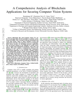 A Comprehensive Analysis of Blockchain Applications for Securing
  Computer Vision Systems