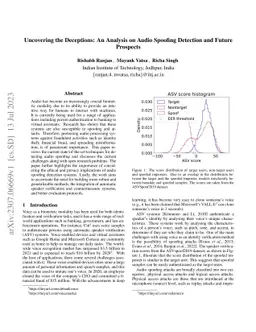 Uncovering the Deceptions: An Analysis on Audio Spoofing Detection and
  Future Prospects