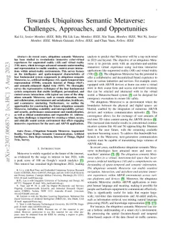 Towards Ubiquitous Semantic Metaverse: Challenges, Approaches, and
  Opportunities