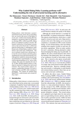 Why Guided Dialog Policy Learning performs well? Understanding the role
  of adversarial learning and its alternative