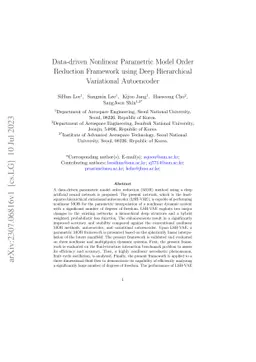 Data-driven Nonlinear Parametric Model Order Reduction Framework using
  Deep Hierarchical Variational Autoencoder