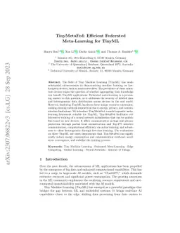 TinyMetaFed: Efficient Federated Meta-Learning for TinyML