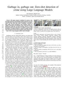 Garbage in, garbage out: Zero-shot detection of crime using Large
  Language Models