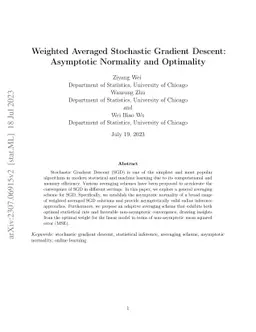 Weighted Averaged Stochastic Gradient Descent: Asymptotic Normality and Optimality
