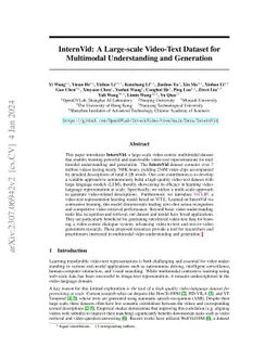 InternVid: A Large-scale Video-Text Dataset for Multimodal Understanding
  and Generation