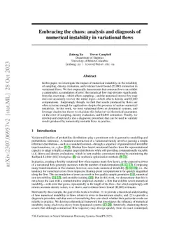 Embracing the chaos: analysis and diagnosis of numerical instability in
  variational flows