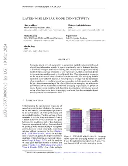 Layer-wise Linear Mode Connectivity