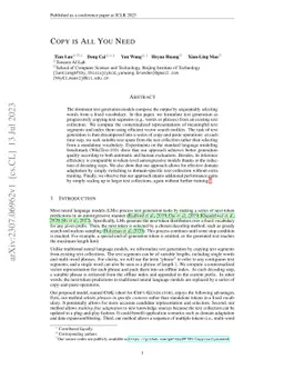 Copy Is All You Need