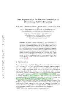 Data Augmentation for Machine Translation via Dependency Subtree
  Swapping