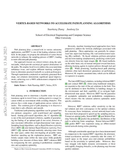 Vertex-based Networks to Accelerate Path Planning Algorithms