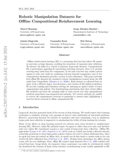 Robotic Manipulation Datasets for Offline Compositional Reinforcement
  Learning