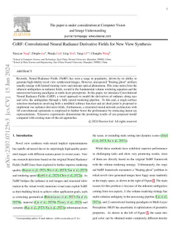 CeRF: Convolutional Neural Radiance Fields for New View Synthesis with
  Derivatives of Ray Modeling