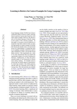 Learning to Retrieve In-Context Examples for Large Language Models