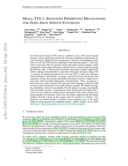 Mega-TTS 2: Boosting Prompting Mechanisms for Zero-Shot Speech Synthesis