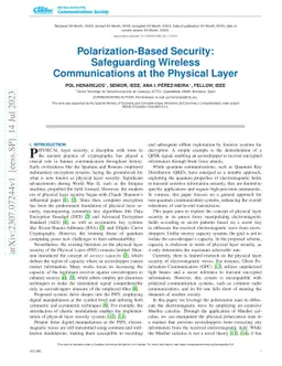 Polarization-Based Security: Safeguarding Wireless Communications at the
  Physical Layer