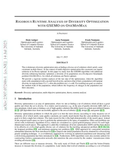 Rigorous Runtime Analysis of Diversity Optimization with GSEMO on
  OneMinMax