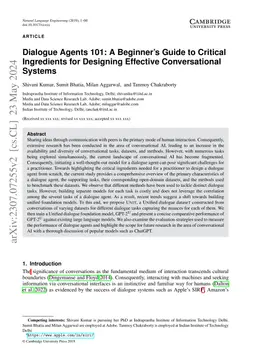 Dialogue Agents 101: A Beginner's Guide to Critical Ingredients for
  Designing Effective Conversational Systems