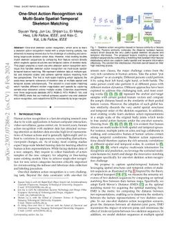One-Shot Action Recognition via Multi-Scale Spatial-Temporal Skeleton
  Matching