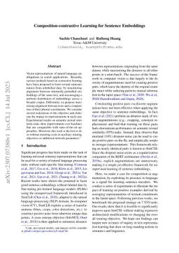 Composition-contrastive Learning for Sentence Embeddings