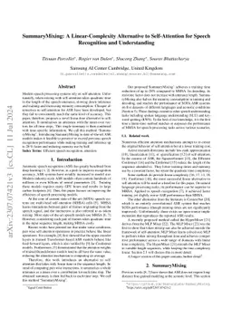 SummaryMixing: A Linear-Complexity Alternative to Self-Attention for
  Speech Recognition and Understanding