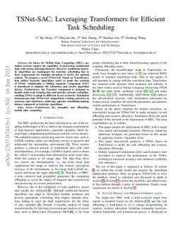 TSNet-SAC: Leveraging Transformers for Efficient Task Scheduling