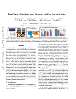 DreamTeacher: Pretraining Image Backbones with Deep Generative Models