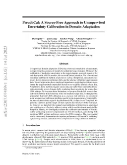 PseudoCal: A Source-Free Approach to Unsupervised Uncertainty
  Calibration in Domain Adaptation