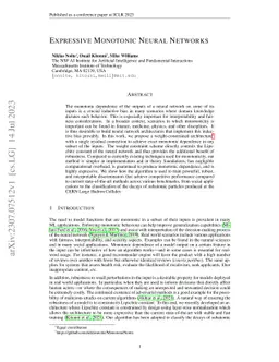 Expressive Monotonic Neural Networks