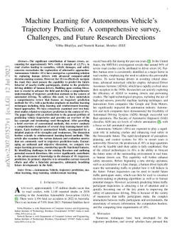 Machine Learning for Autonomous Vehicle's Trajectory Prediction: A
  comprehensive survey, Challenges, and Future Research Directions