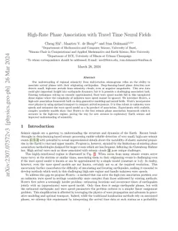 High-Rate Phase Association with Travel Time Neural Fields